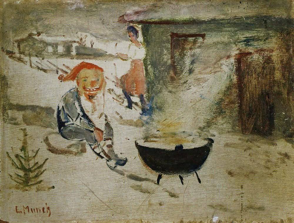 Эдвард Мунк, «Гоблин с рождественской овсянкой», 1881